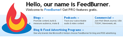 Feedburner Screenshot
